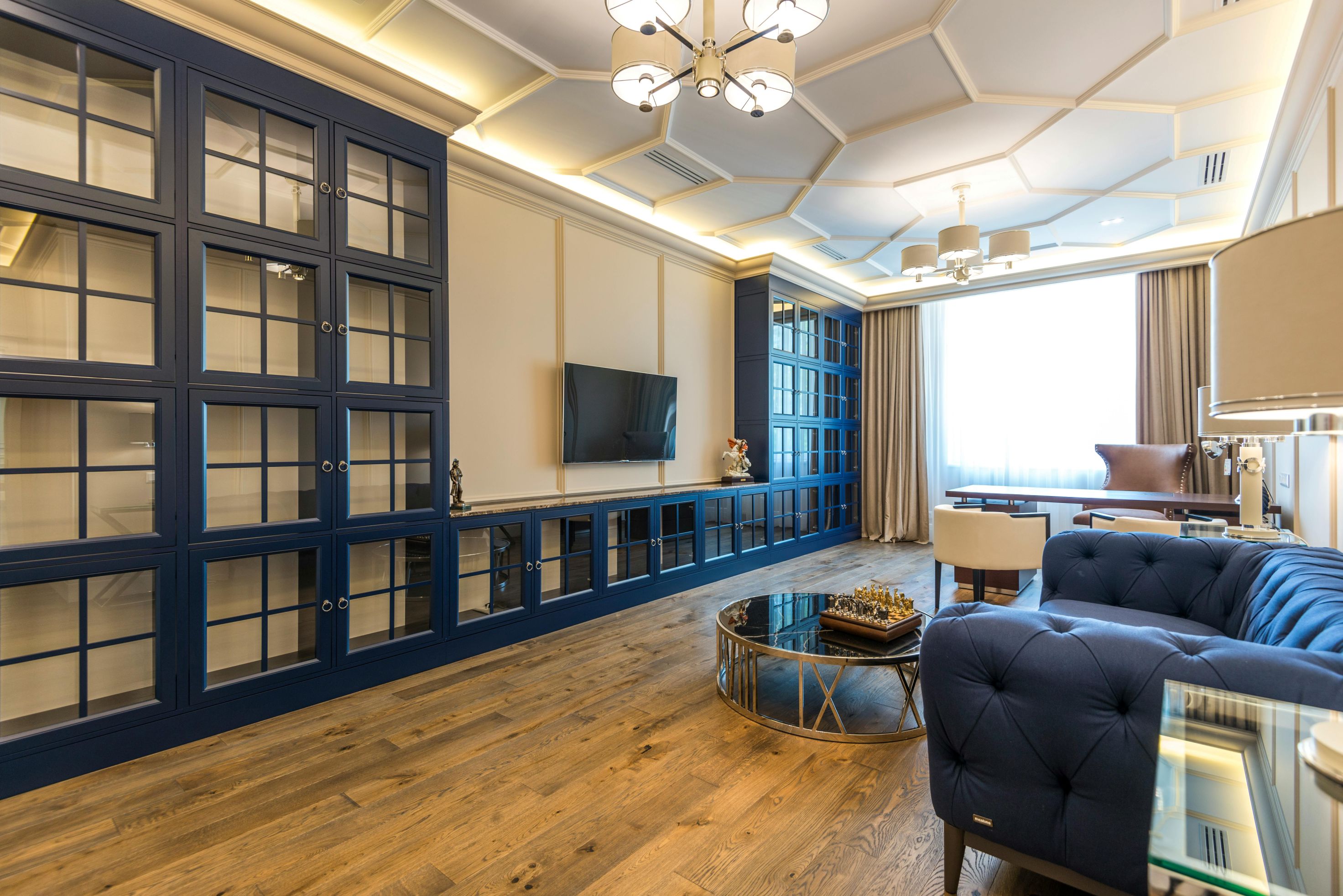 Interior of the living area at a luxury property.